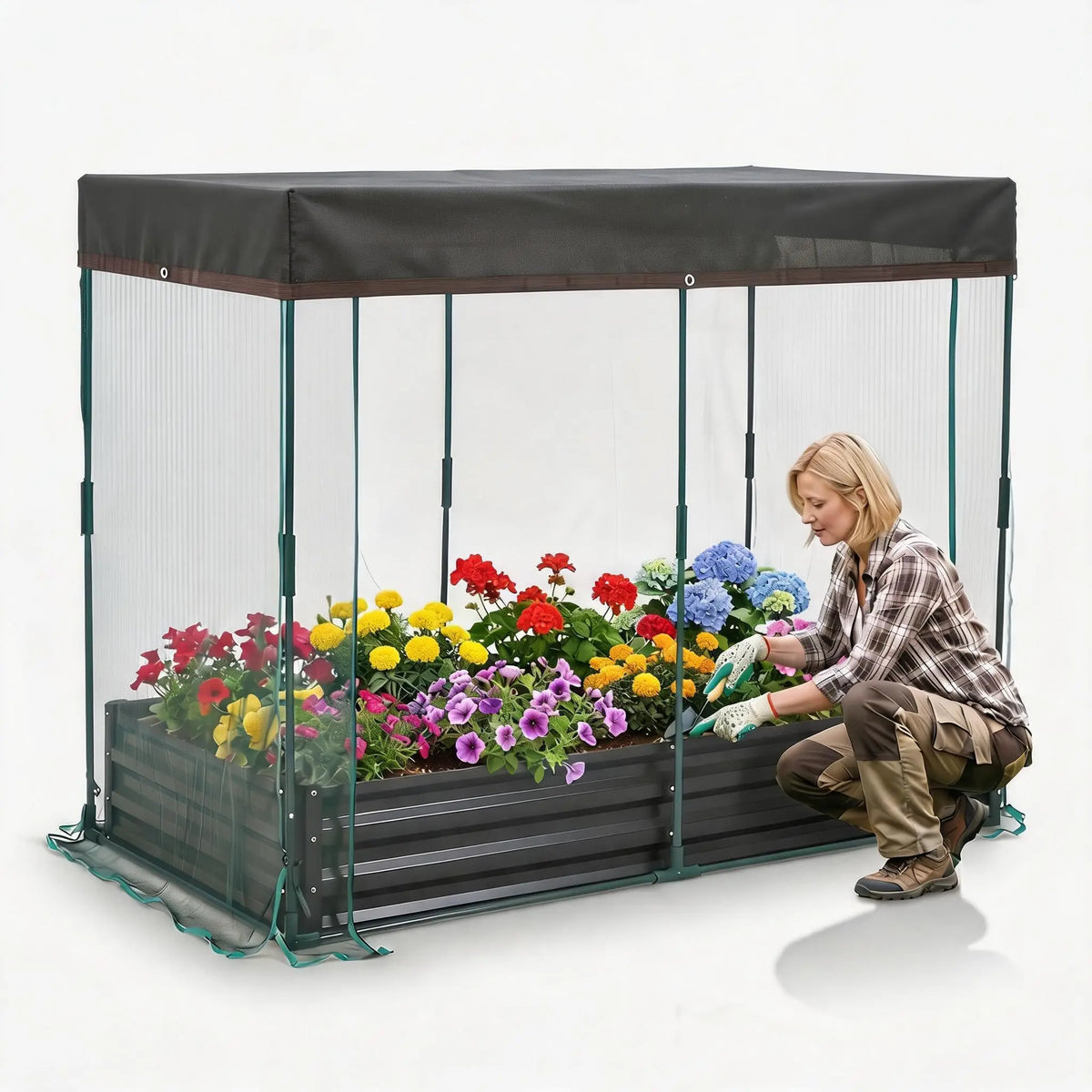 Galvanized Raised Garden Bed With Irrigation System
