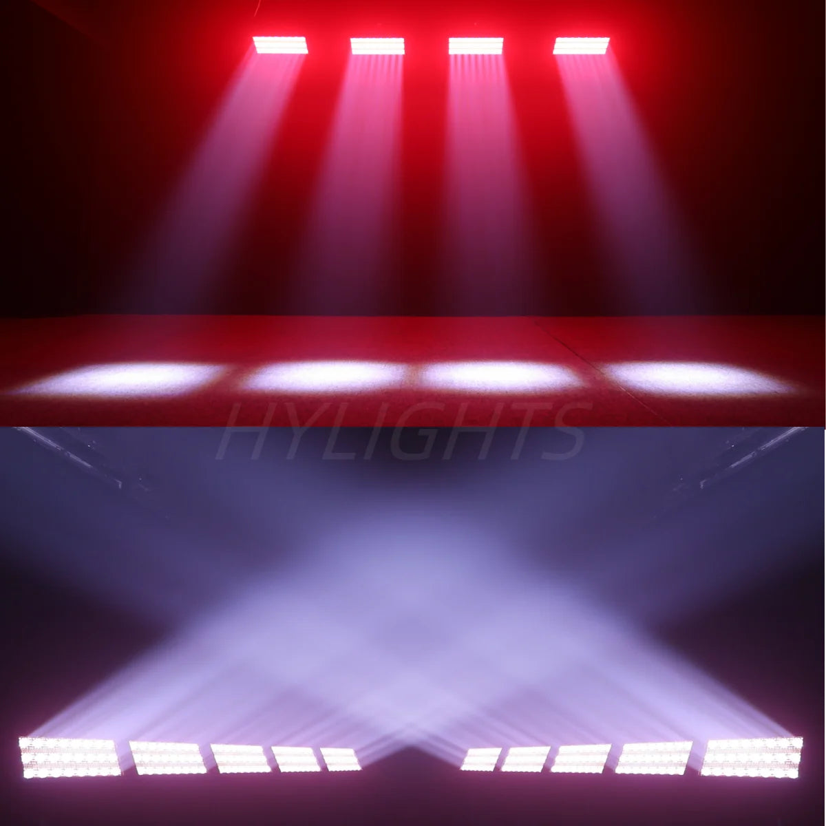 HYULIGHTS Two Pack 300W LED Beam And Strobe RGBW Lights