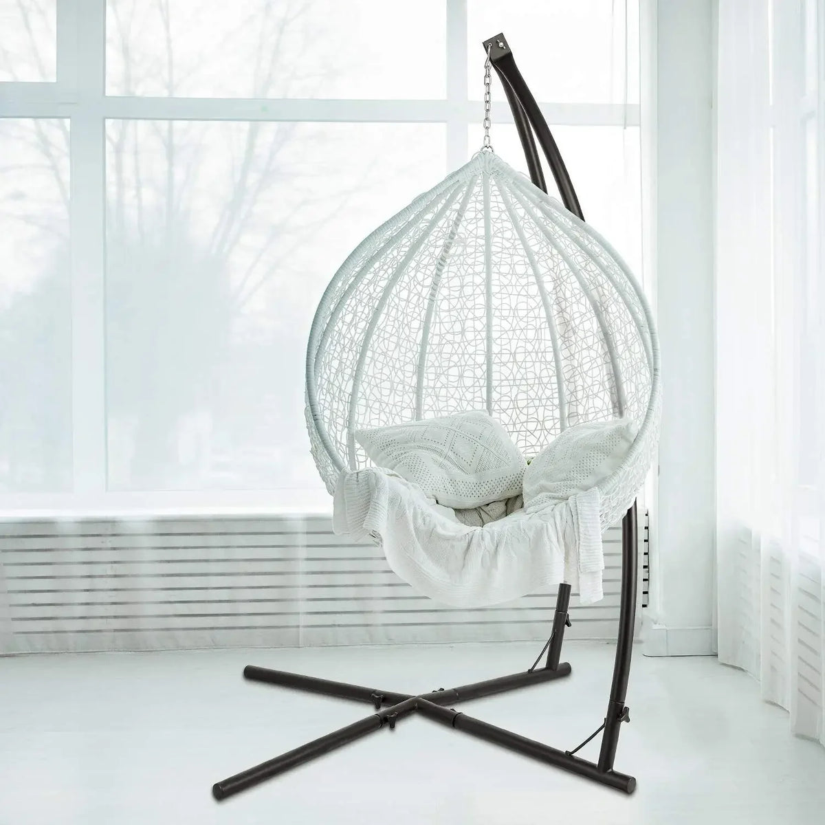 Homfa Heavy Duty Metal Hanging Chair C-Stand