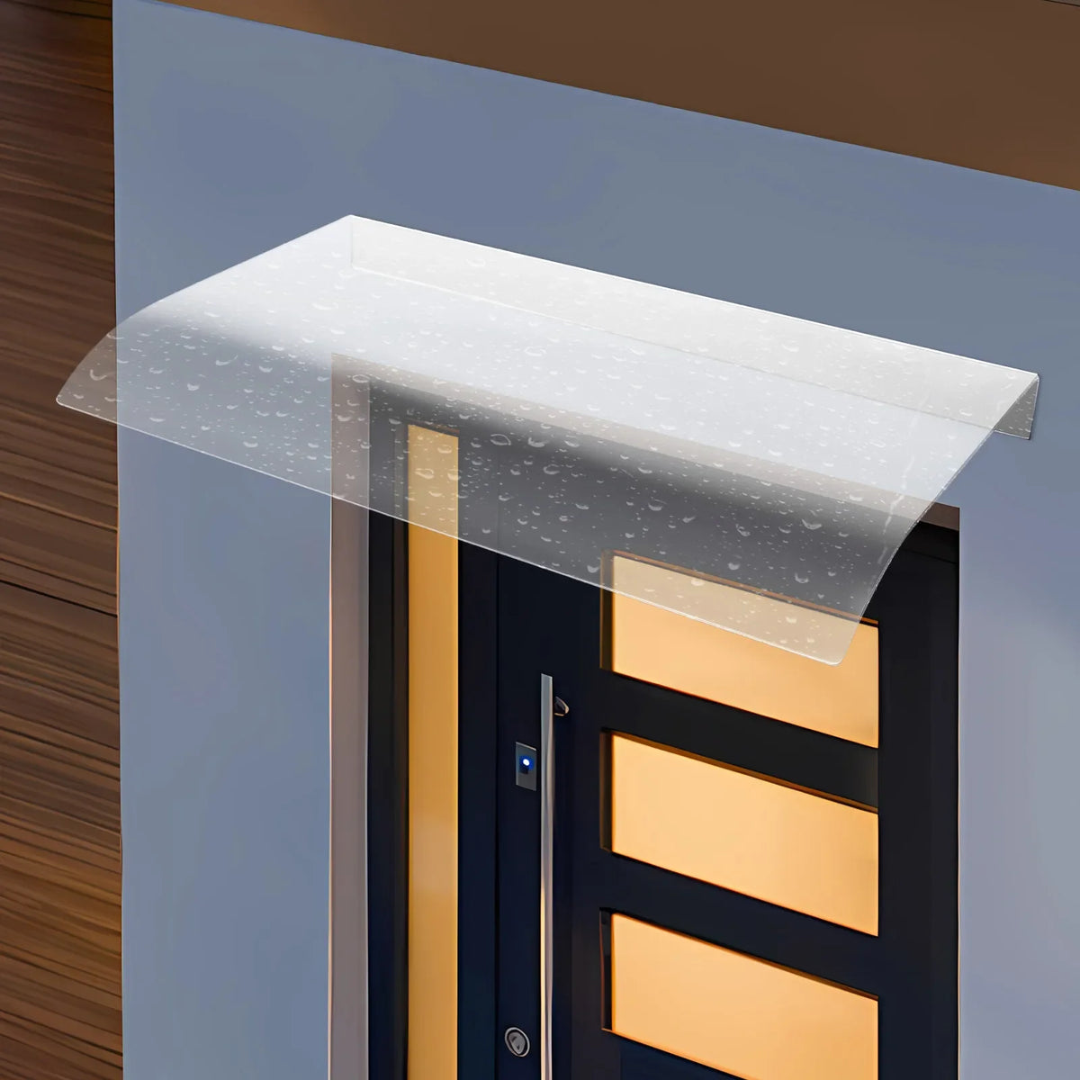 Clear Front Door Canopy Awning for Rain and Snow