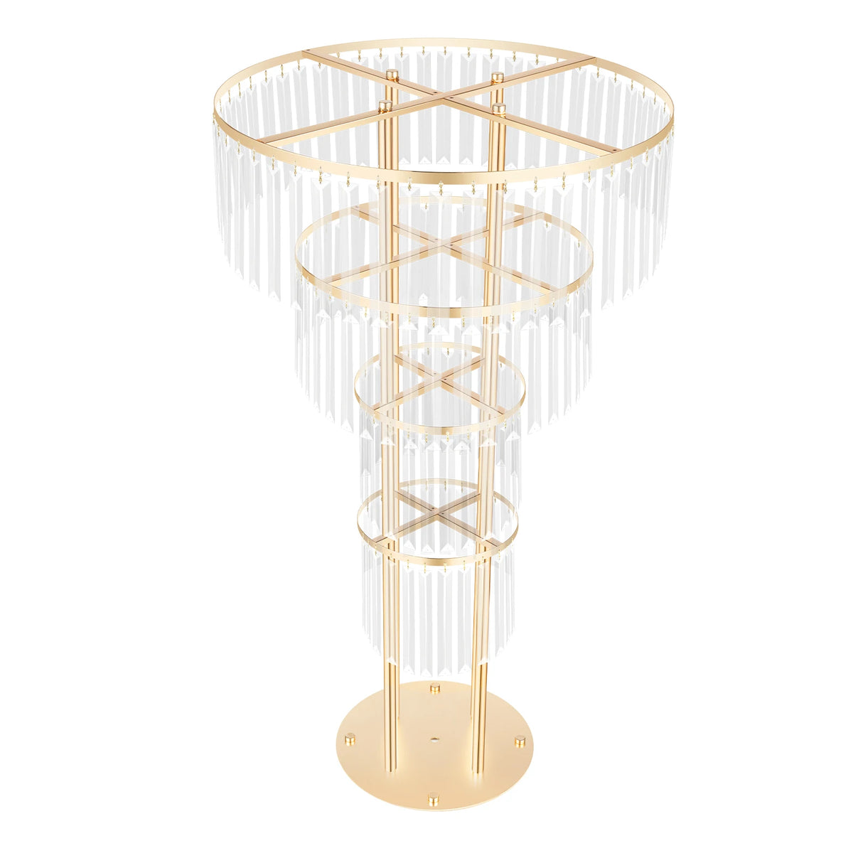 Bymaocar Crystal Flower Stand 4 Tier Wedding Centerpiece