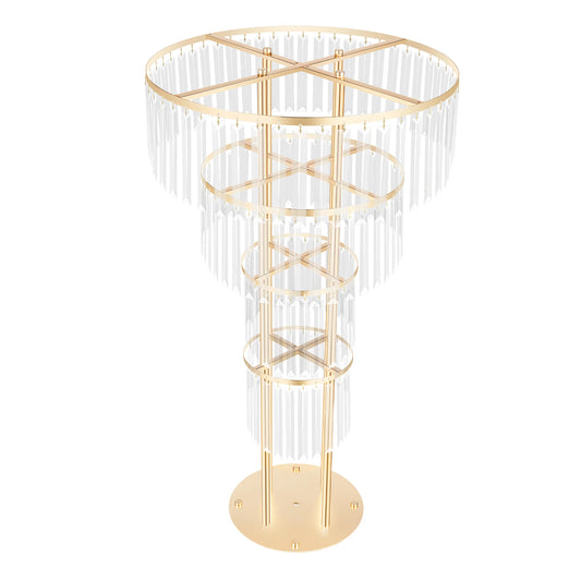Bymaocar Crystal Flower Stand 4 Tier Wedding Centerpiece