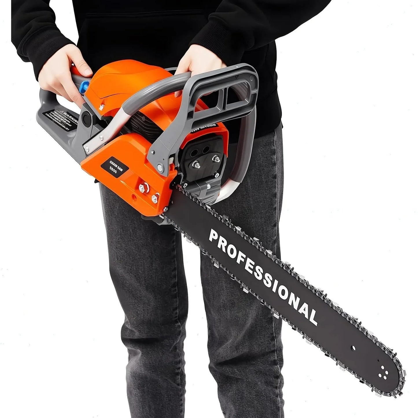 Bymaocar Gasoline Chainsaw 58cc Outdoor Garden Lawn Saw