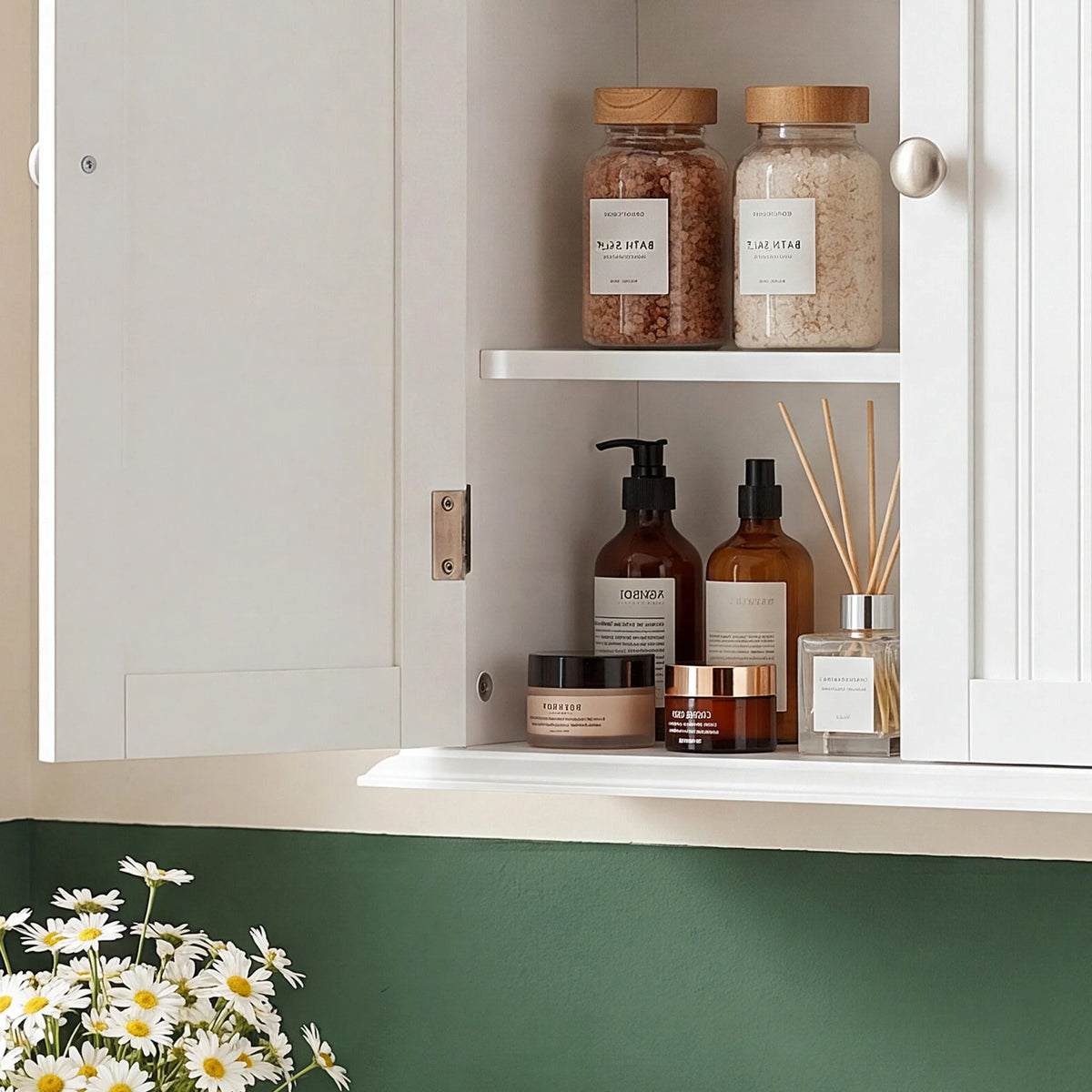 JHK Wall Mounted Cabinet With Two Doors For Living Room