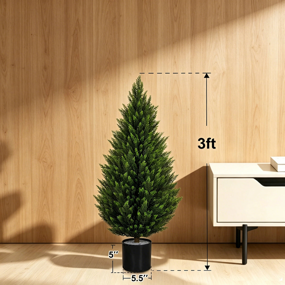 Artificial Cedar Topiary Trees for Indoor Outdoor Decor