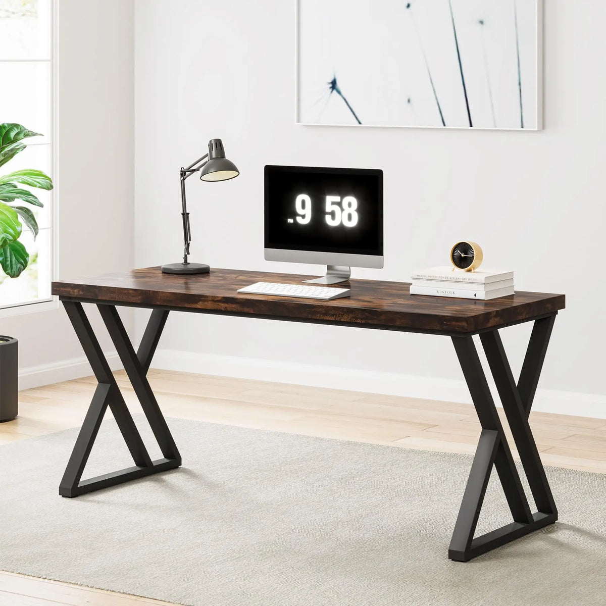 Tribesigns Writing Computer Desk With Z Shaped Legs