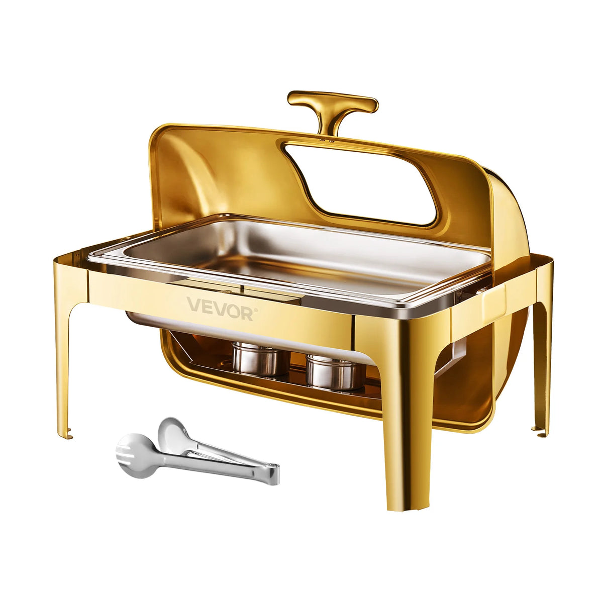 SucceBuy Stainless Steel Roll Top Chafing Dish