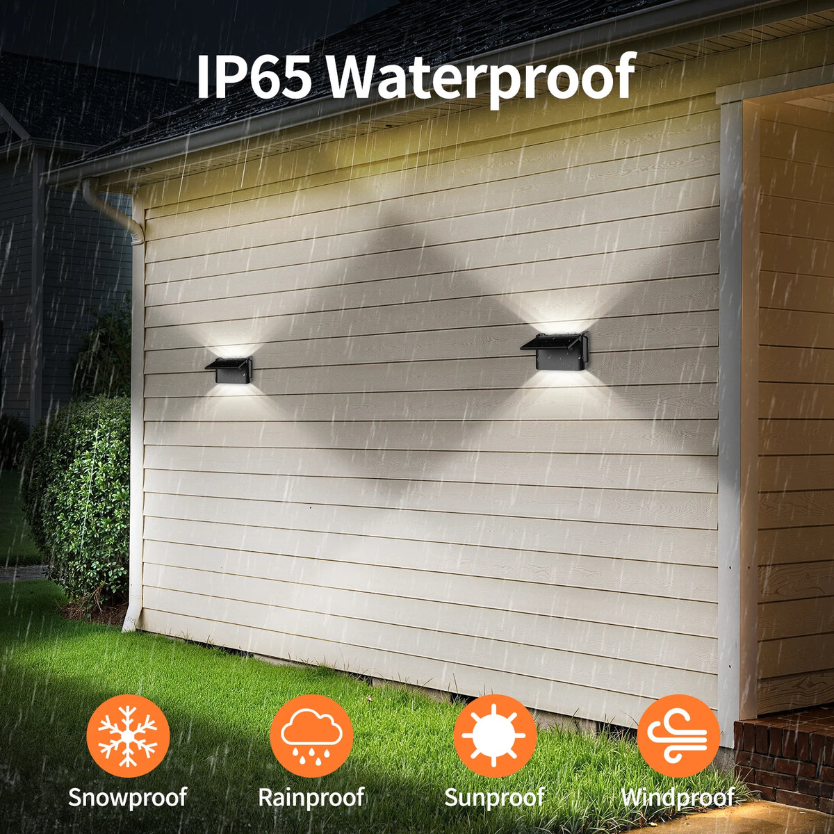 Intelamp Outdoor Solar Wall Lights Dusk To Dawn