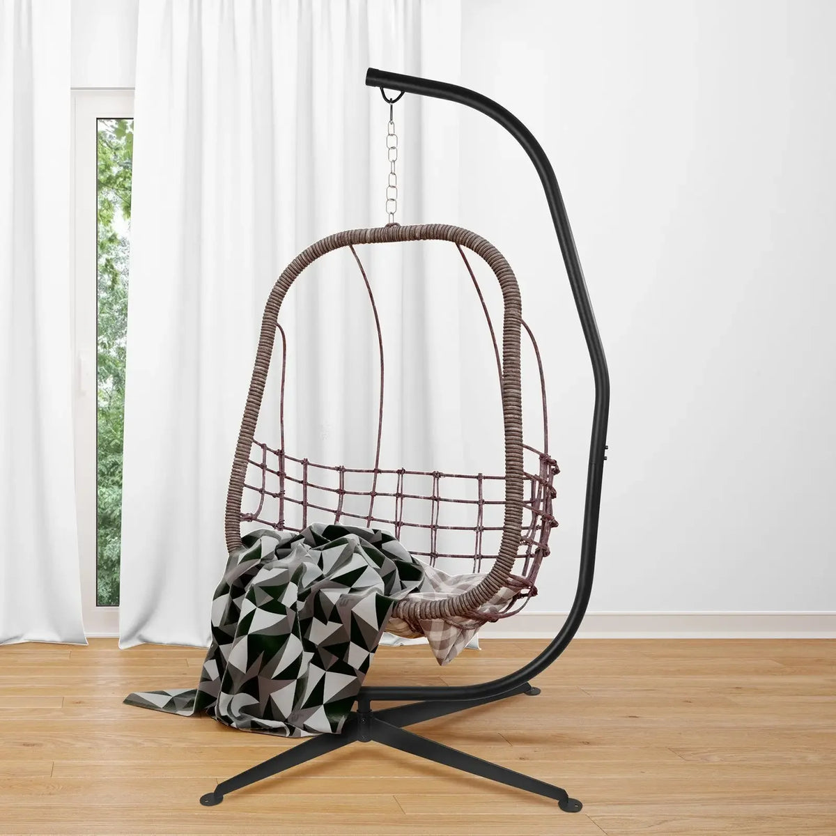 Homfa Heavy Duty Metal Hanging Chair C-Stand