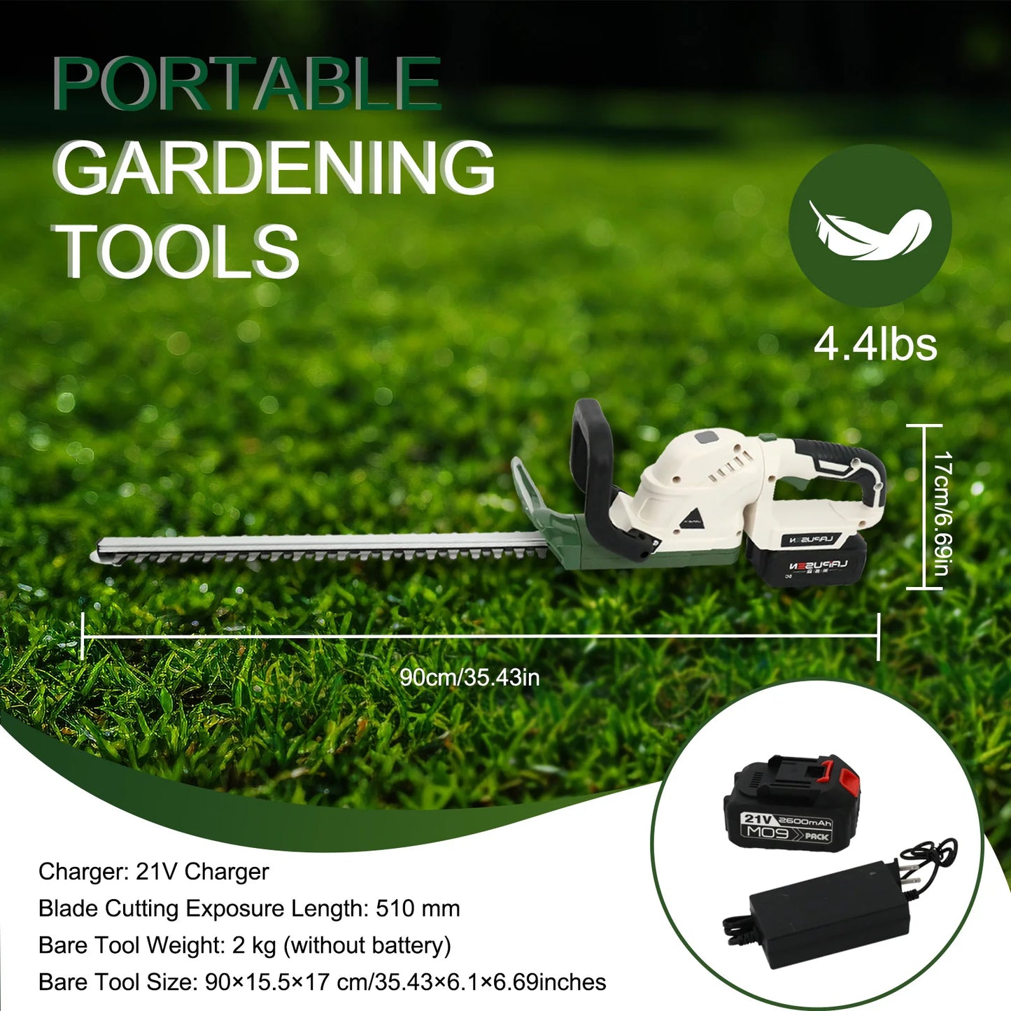 Cordless Rotary Trimmer 21V Dual Action Blade
