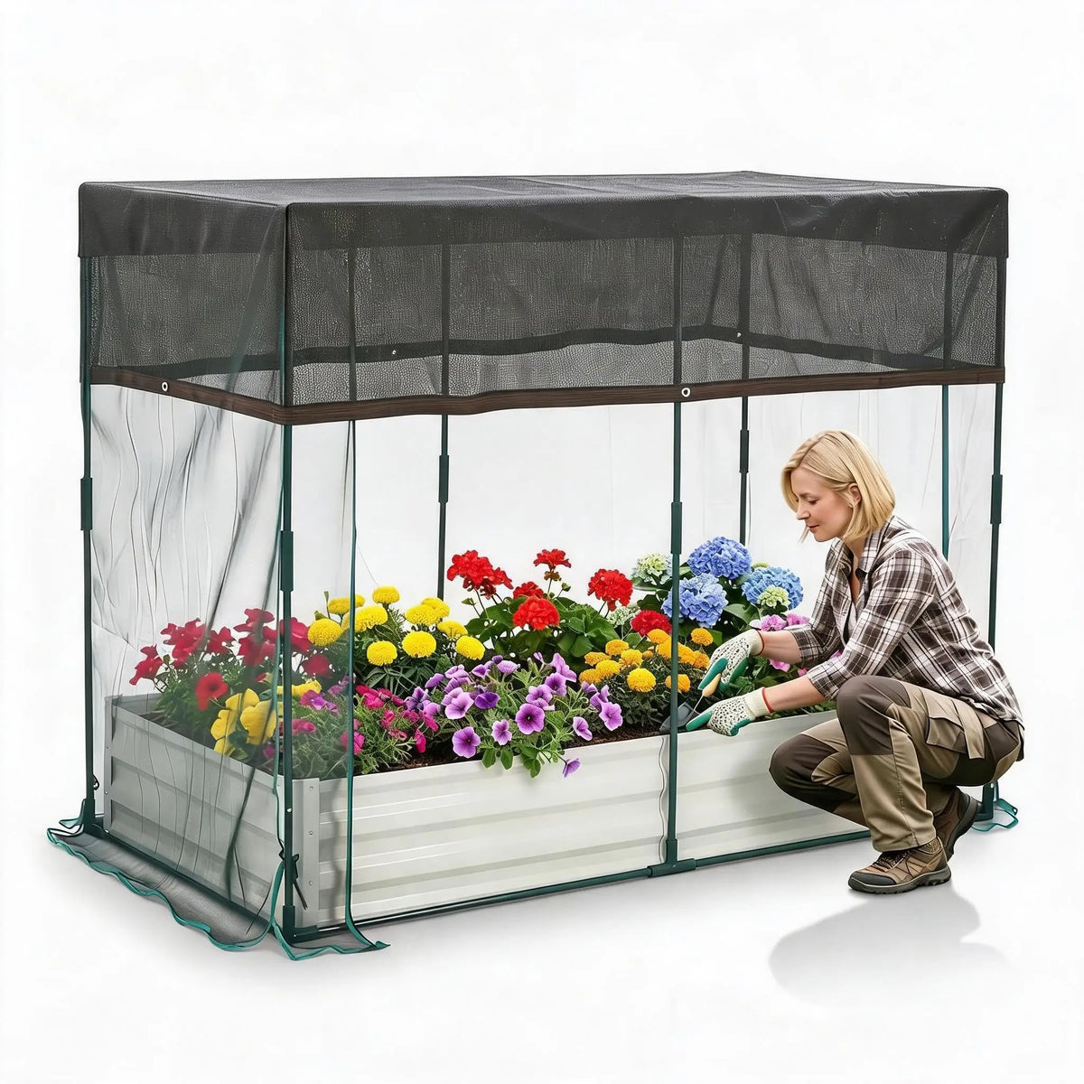 Galvanized Raised Garden Bed With Irrigation System