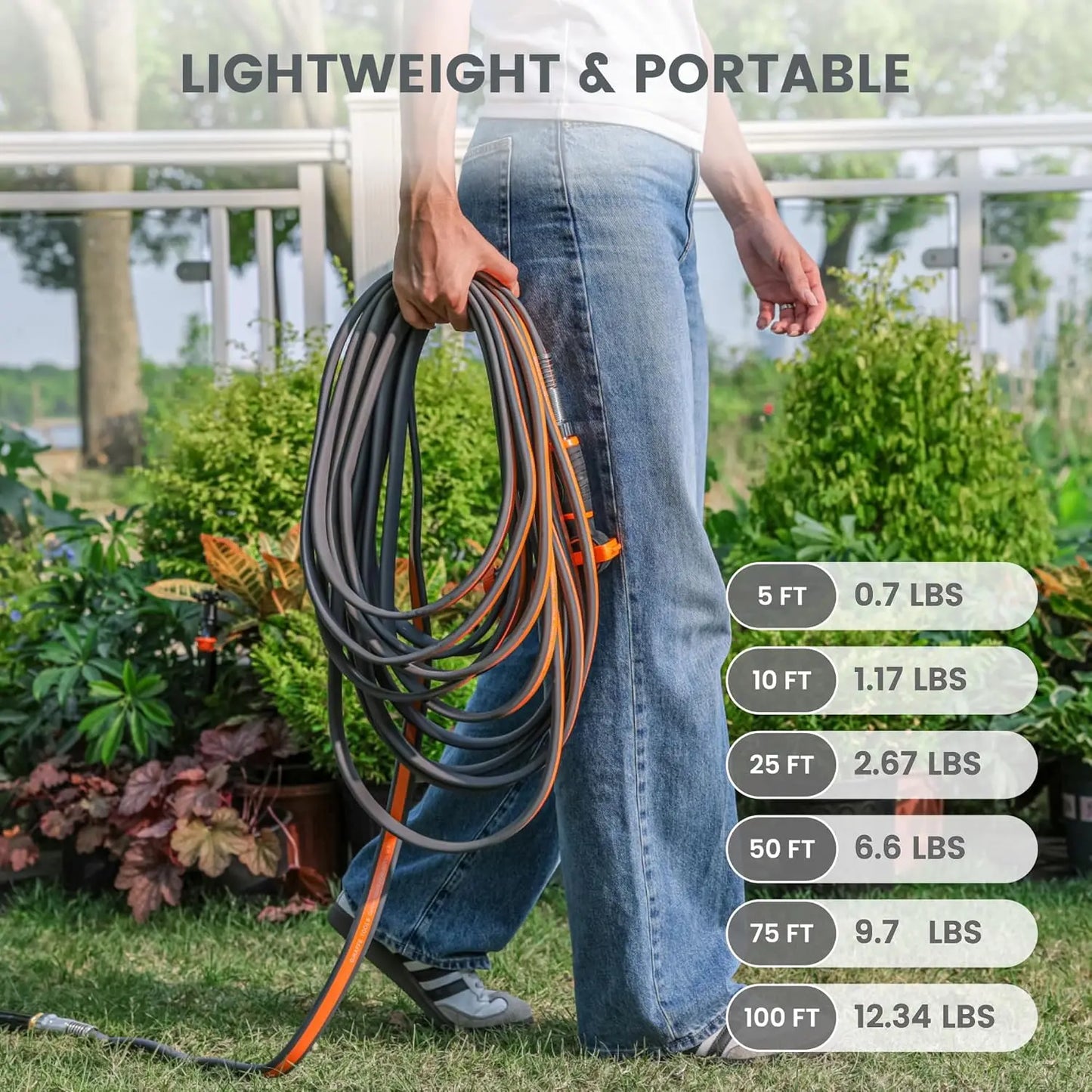 Giraffe Tools Lay Flat Garden Hose No Kink Flexible