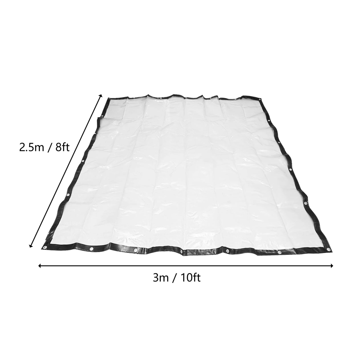 Bymaocar Clear PVC Tarpaulin Waterproof Outdoor Tarp