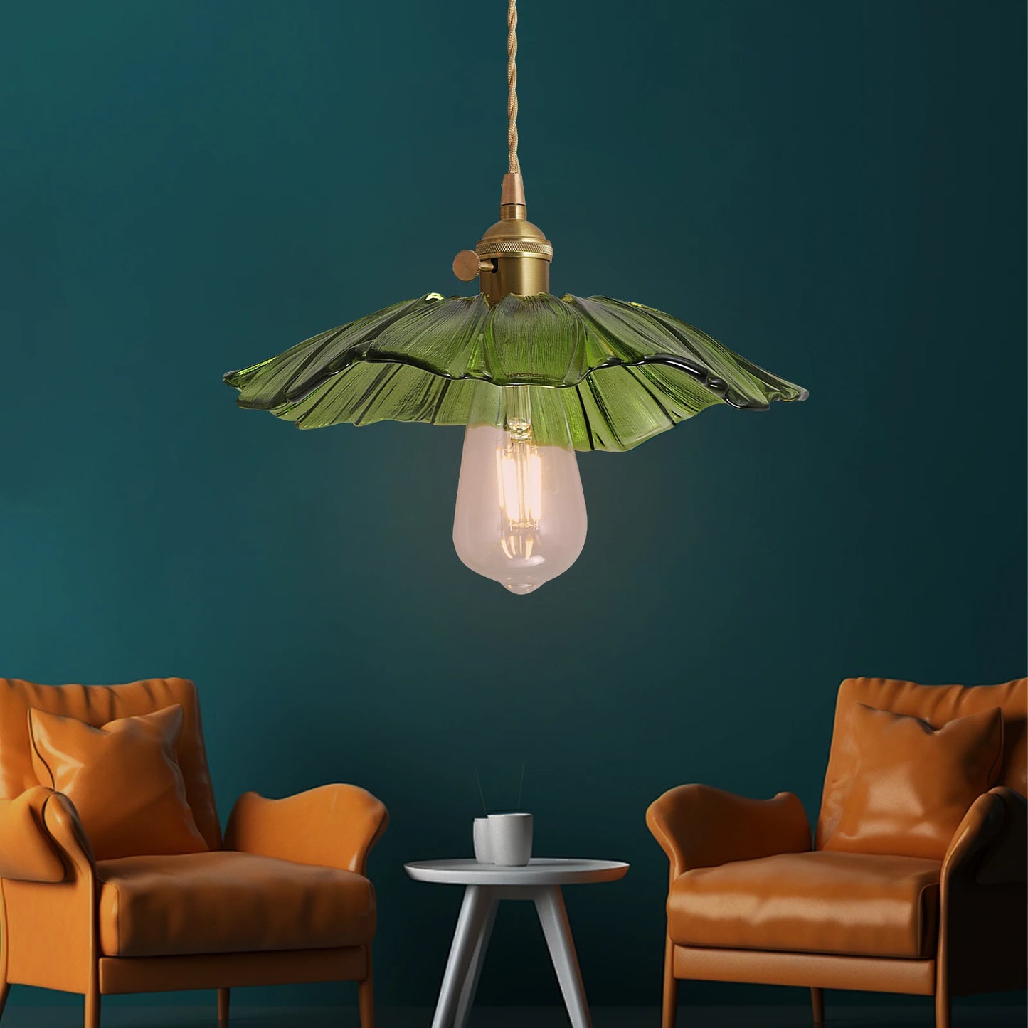 GreeLustr Modern Pendant Light Flower Glass