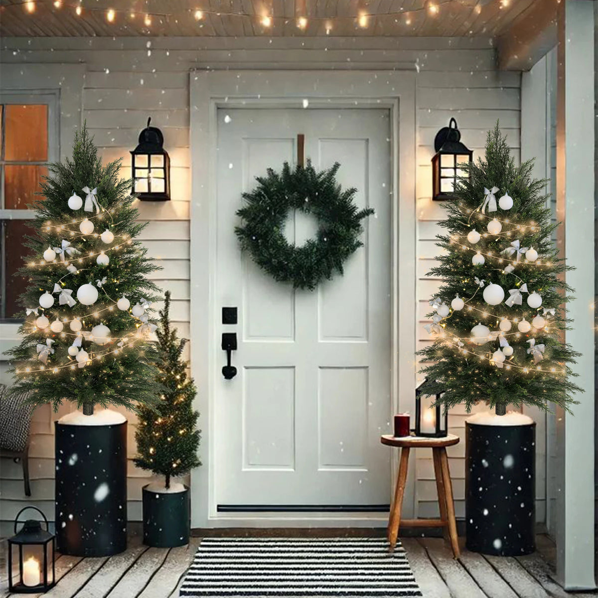 Artificial Cedar Topiary Trees for Indoor Outdoor Decor