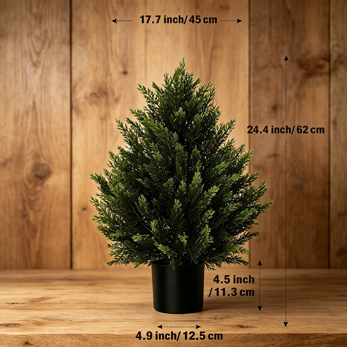 Artificial Cedar Topiary Trees for Indoor Outdoor Decor
