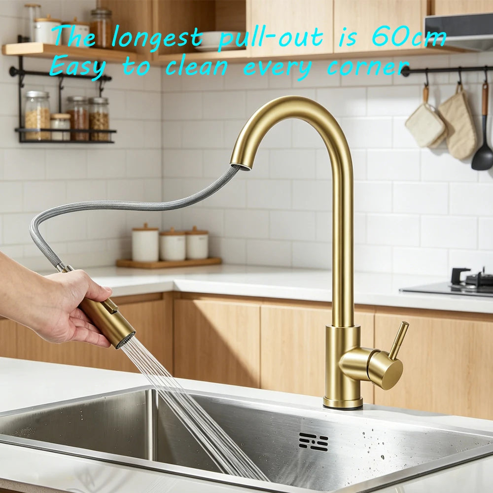Fmhjfisd Touch Sensor Pull Out Kitchen Faucet