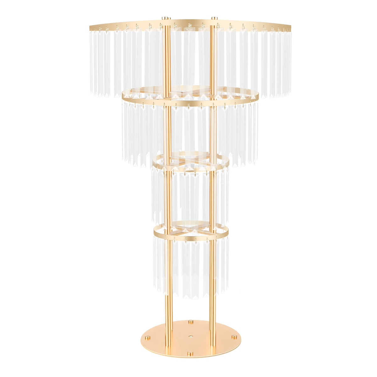 Bymaocar Crystal Flower Stand 4 Tier Wedding Centerpiece