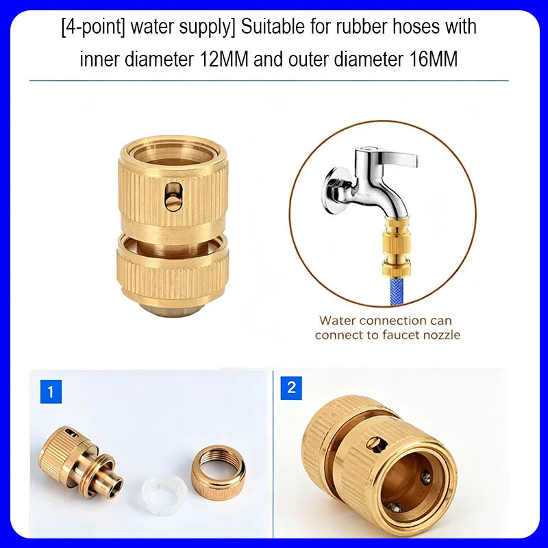 Brass Water Gun Spray Nozzle For High Pressure Hose