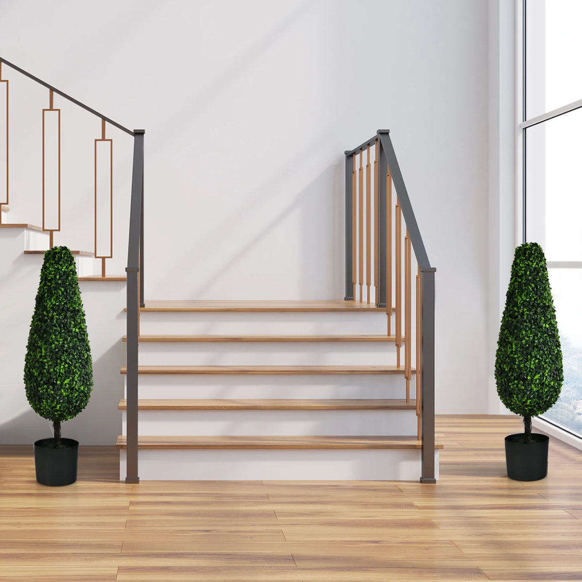 LIFEZEAL 2 Pack Tower Topiary UV Resistant Indoor Outdoor