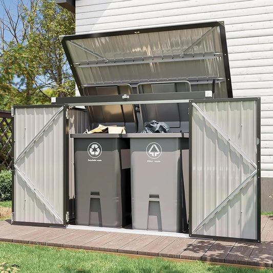Metal Outdoor Storage Shed Chain Lid Waterproof Organizer