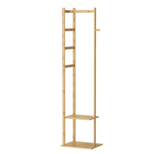 Wisfor Bamboo Corner Coat Rack Stand Hall Tree