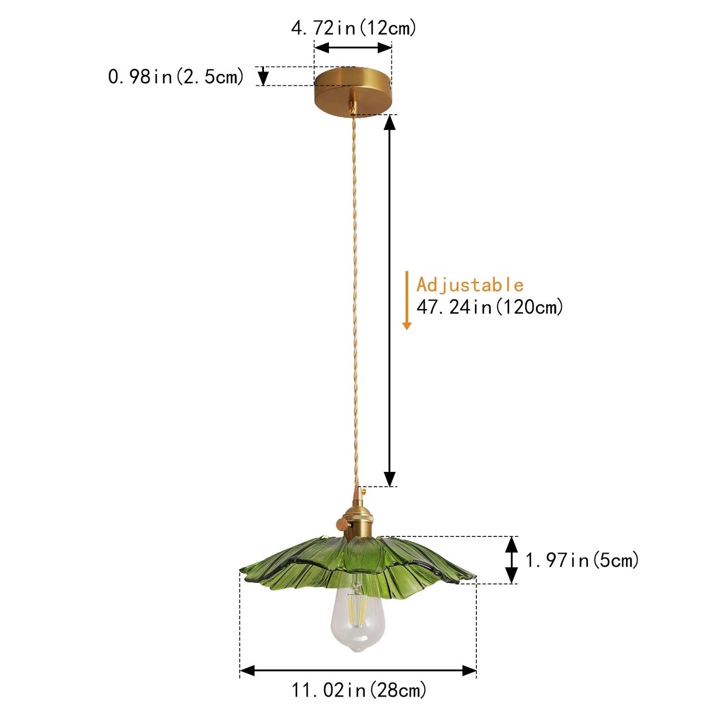 GreeLustr Modern Pendant Light Flower Glass