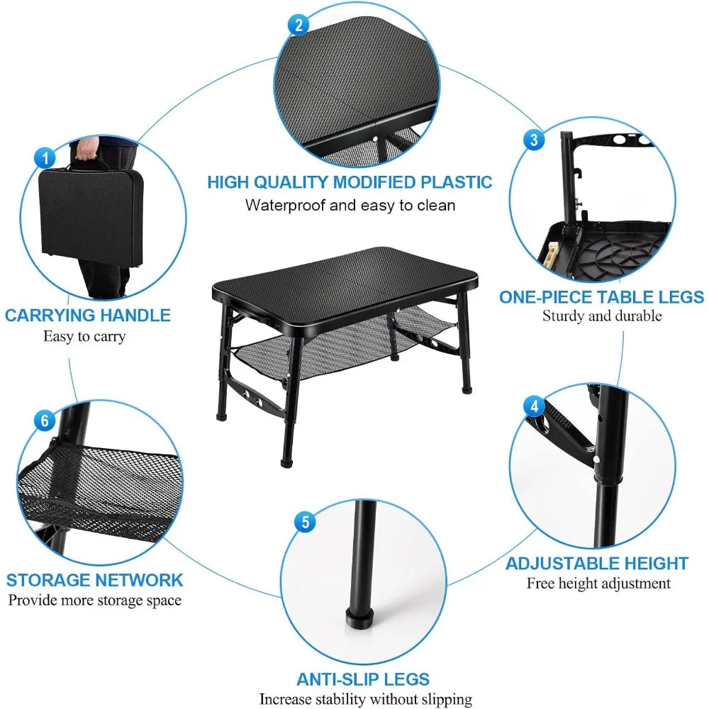 XIUWO Portable Folding Table And Stool Set For Camping