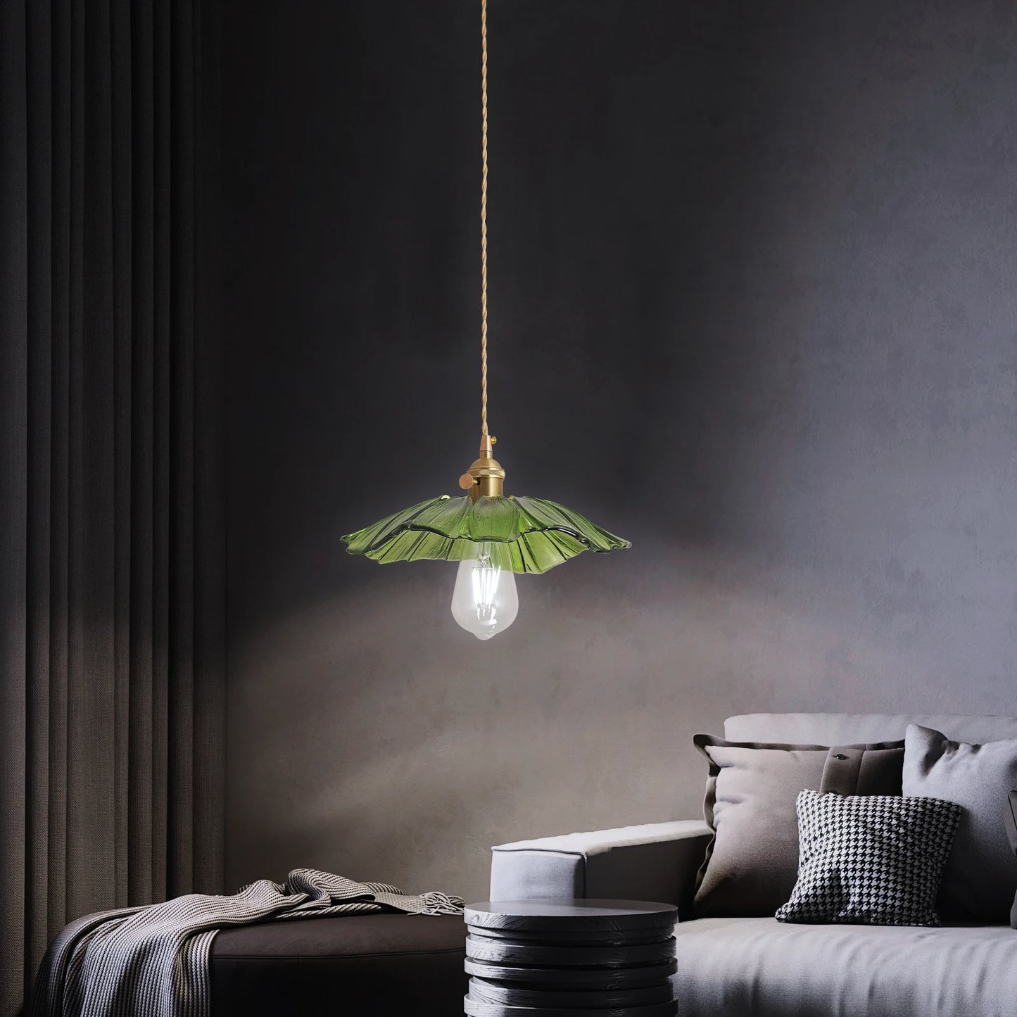 GreeLustr Modern Pendant Light Flower Glass