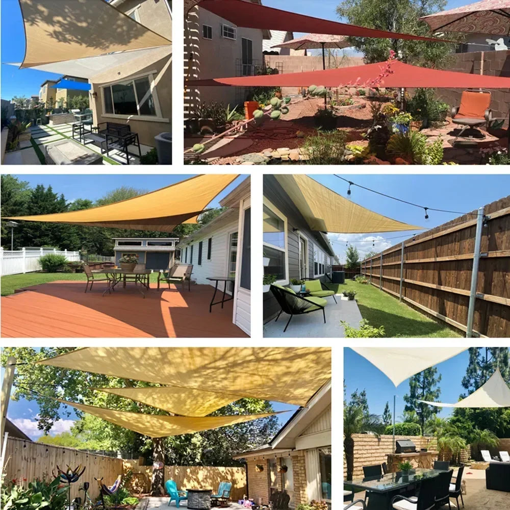Triangle Sun Shade Sail Canopy UV Block Outdoor Patio