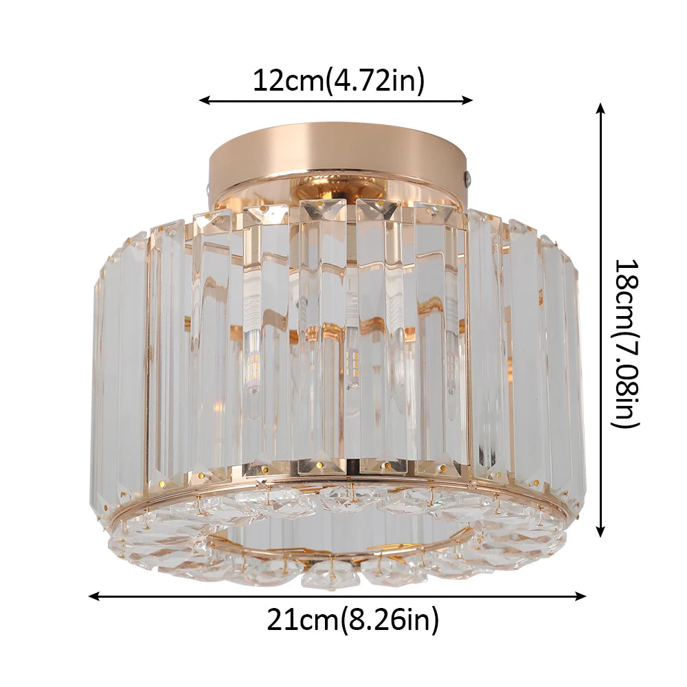 GreeLustr Modern Pendant Light Crystal Chandelier Nordic Hanging Ceiling Lamp Living Dining Room Kitchen Island Decor Fixture
