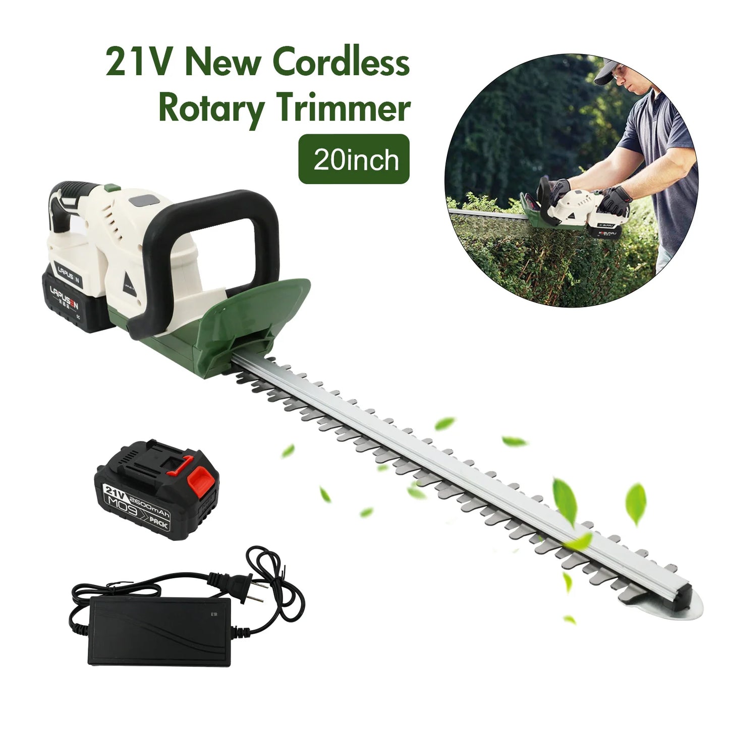 Cordless Rotary Trimmer 21V Dual Action Blade