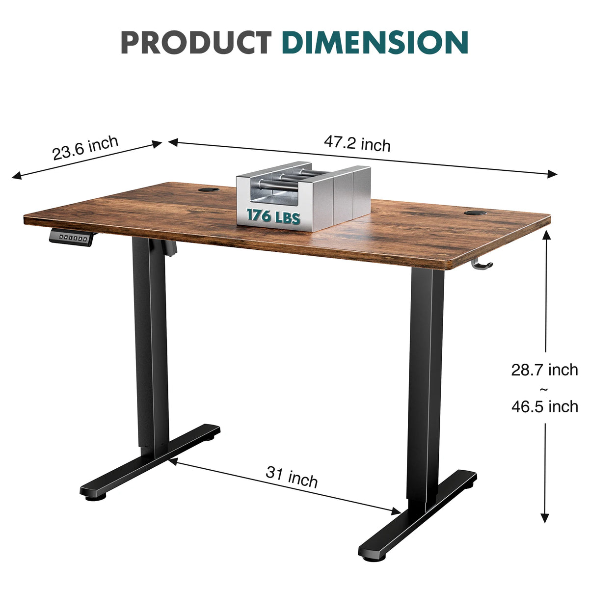 JHK Electric Adjustable Height Standing Desk