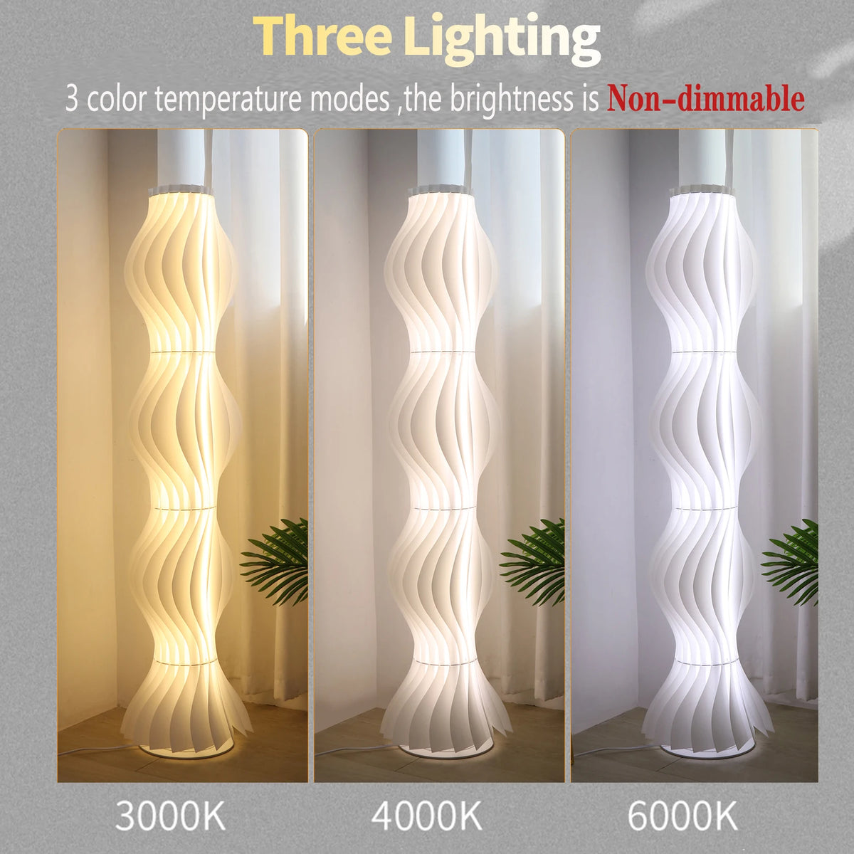 Tall LED Floor Lamp Dimmable Modern Standing Light