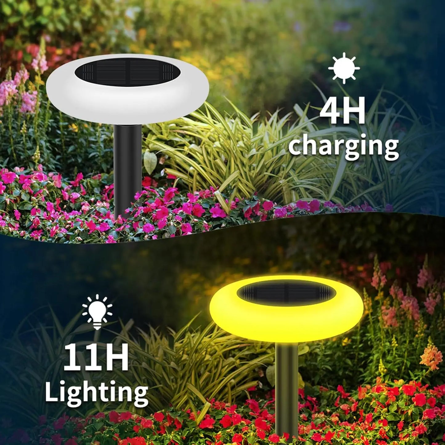 Intelamp Led Solar Pathway Lights For Outdoor Garden
