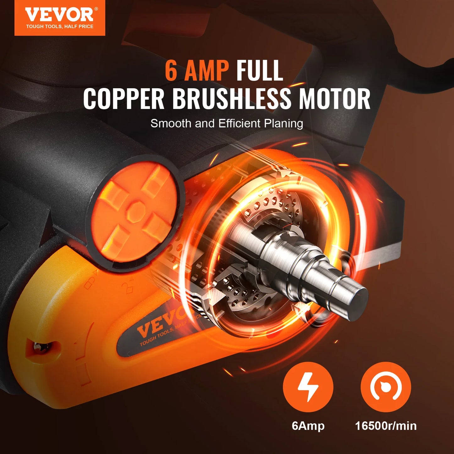 VEVOR Electric Hand Planer 120V Corded Woodworking Tool