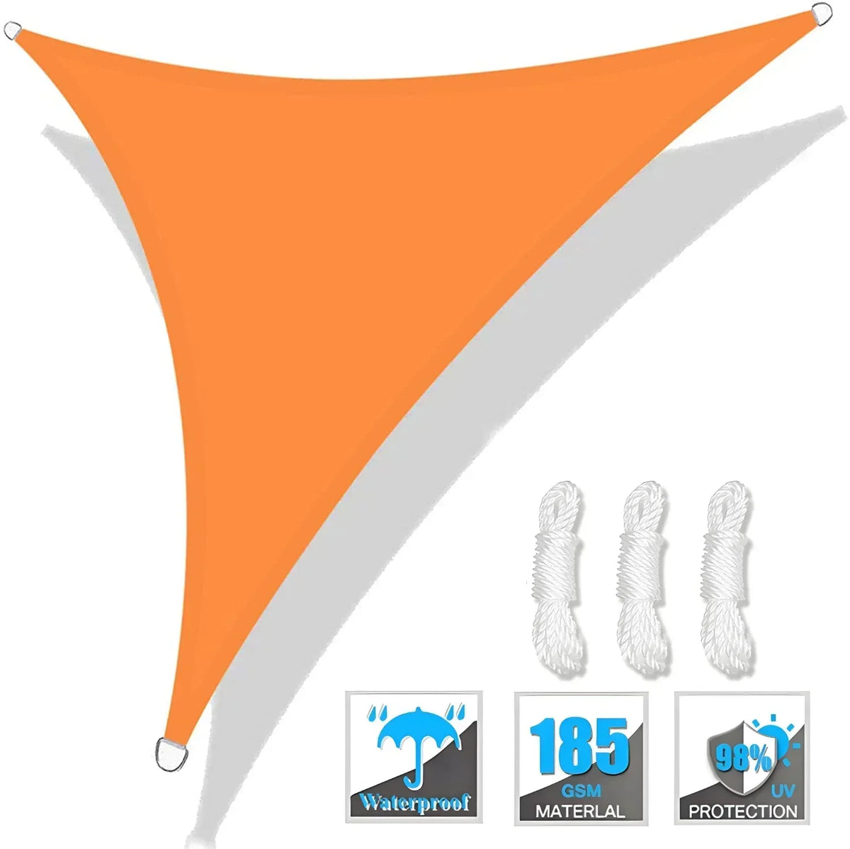 Triangle Sun Shade Sail Canopy UV Block Outdoor Patio