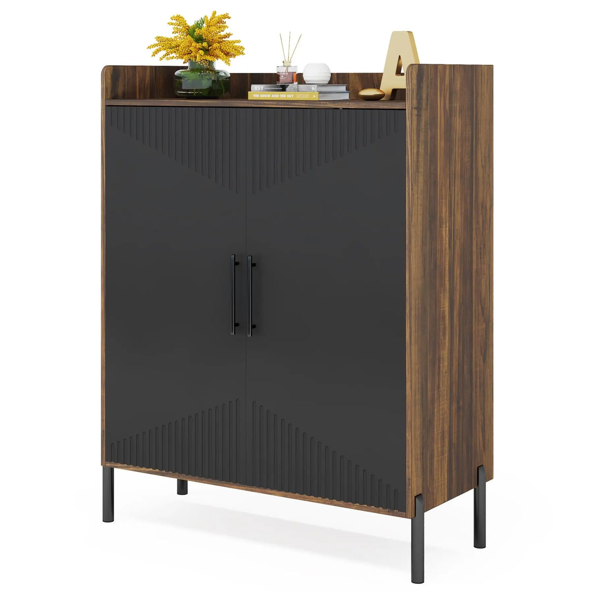 Tribesigns Large Shoe Cabinet With Doors 6 Tier