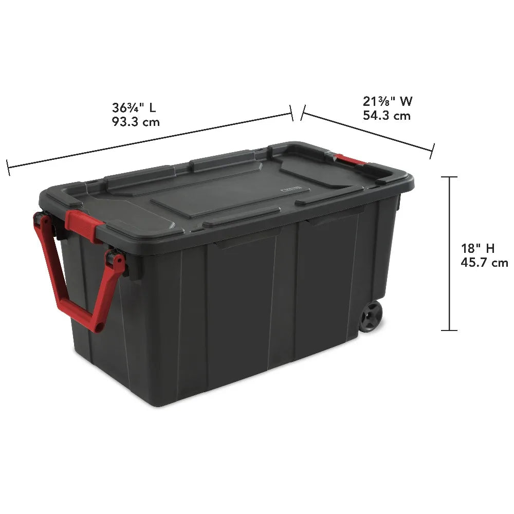 Premium Wheeled Plastic Storage Bin
