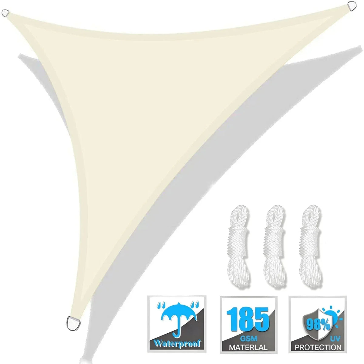 Triangle Sun Shade Sail Canopy UV Block Outdoor Patio