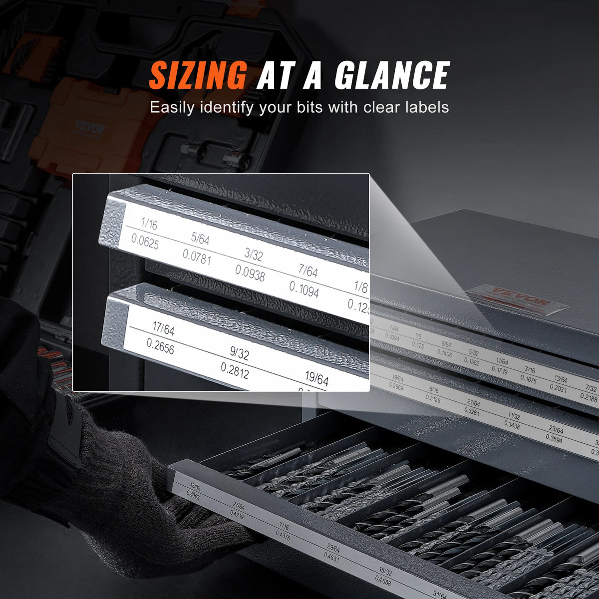 SucceBuy Steel Drill Bit Organizer Cabinet