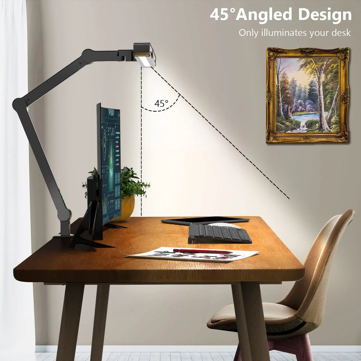 Aiopp Three Head Desk Lamp With Memory Function Dimmable
