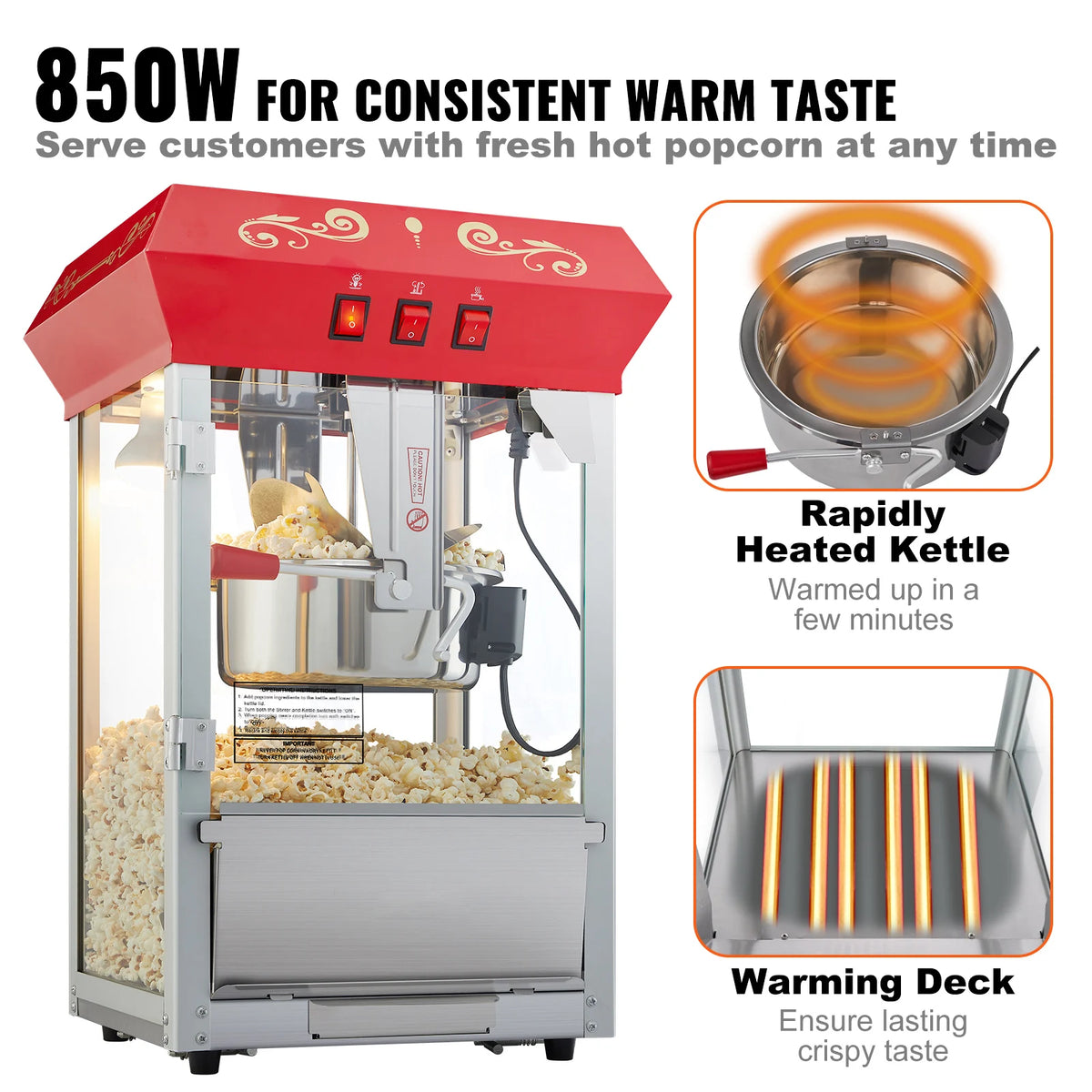 SucceBuy Commercial Electric Popcorn Maker Machine