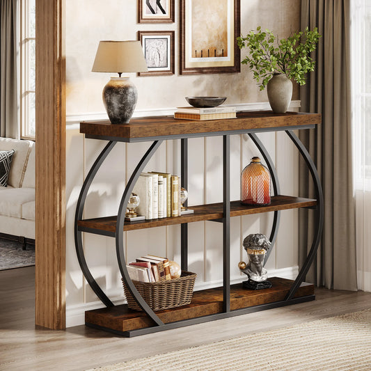 Tribesigns Console Table With Arched Metal Frame And Storage
