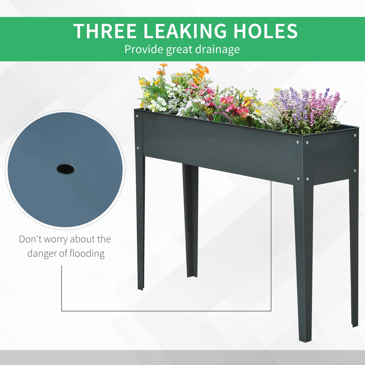 Outsunny Elevated Raised Garden Planter Box