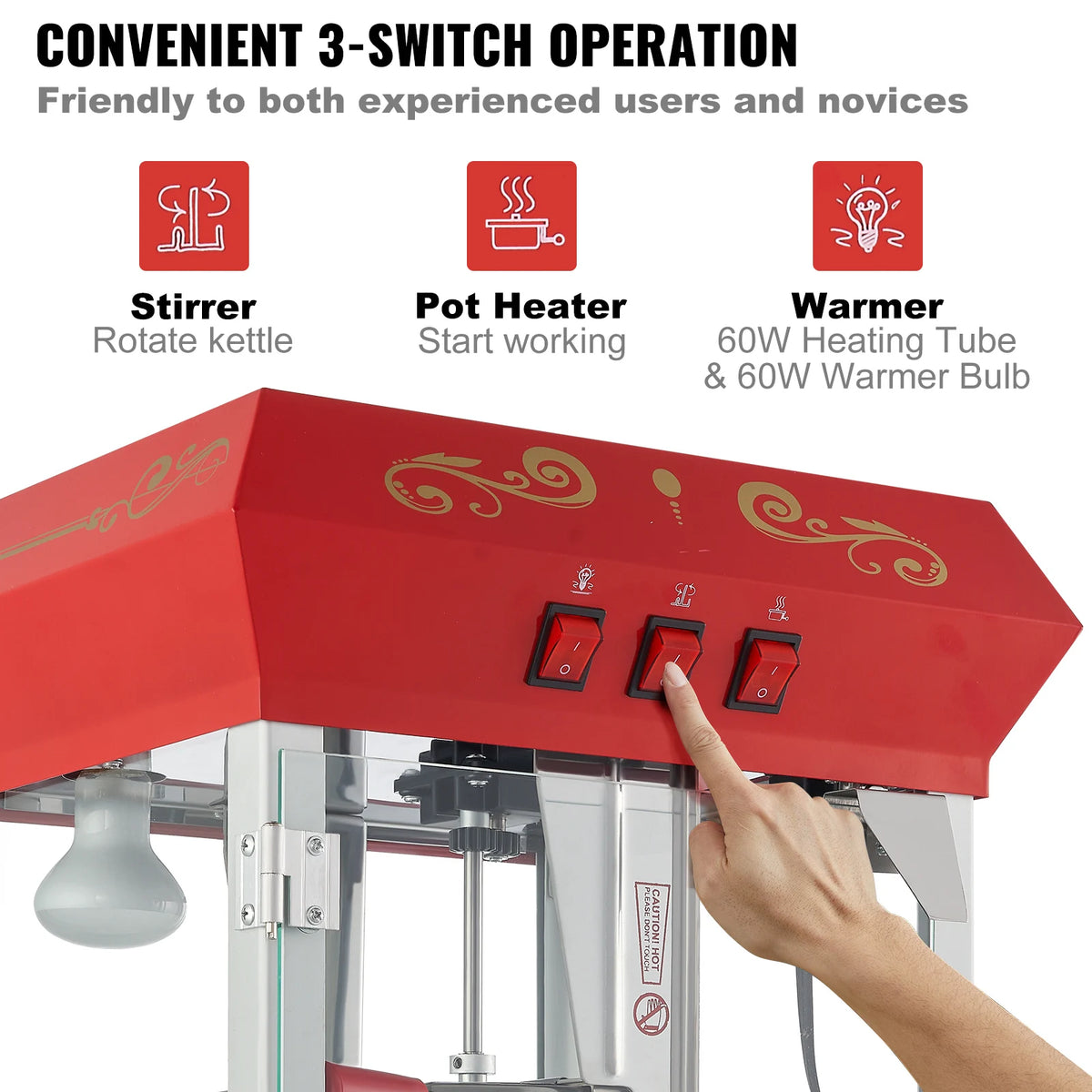 SucceBuy Commercial Electric Popcorn Maker Machine