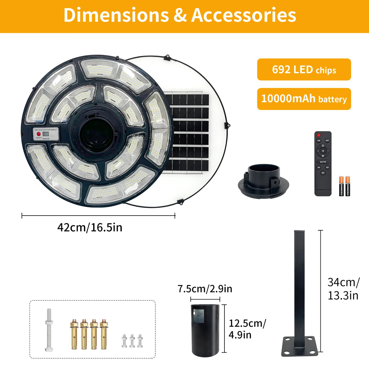 Solar UFO Street Lamp Household Community Garden Landscape Lighting Outdoor Bright LED Garden Lamp
