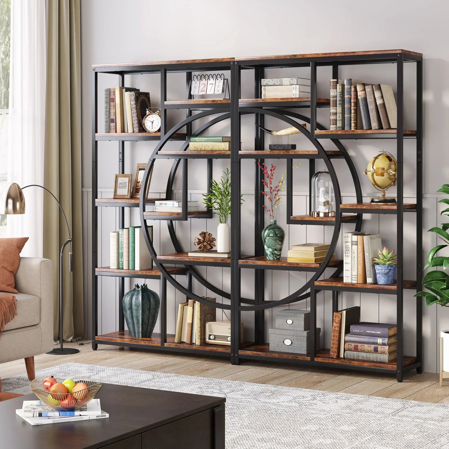 Tribesigns 5 Tier Industrial Etagere Bookshelf