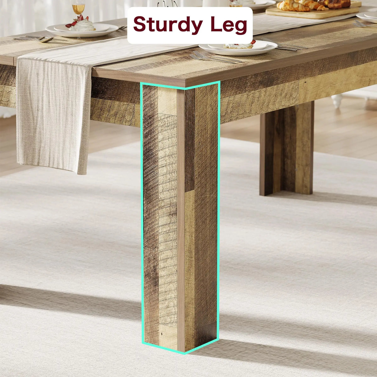 Modern Rectangular Wood Dining Table