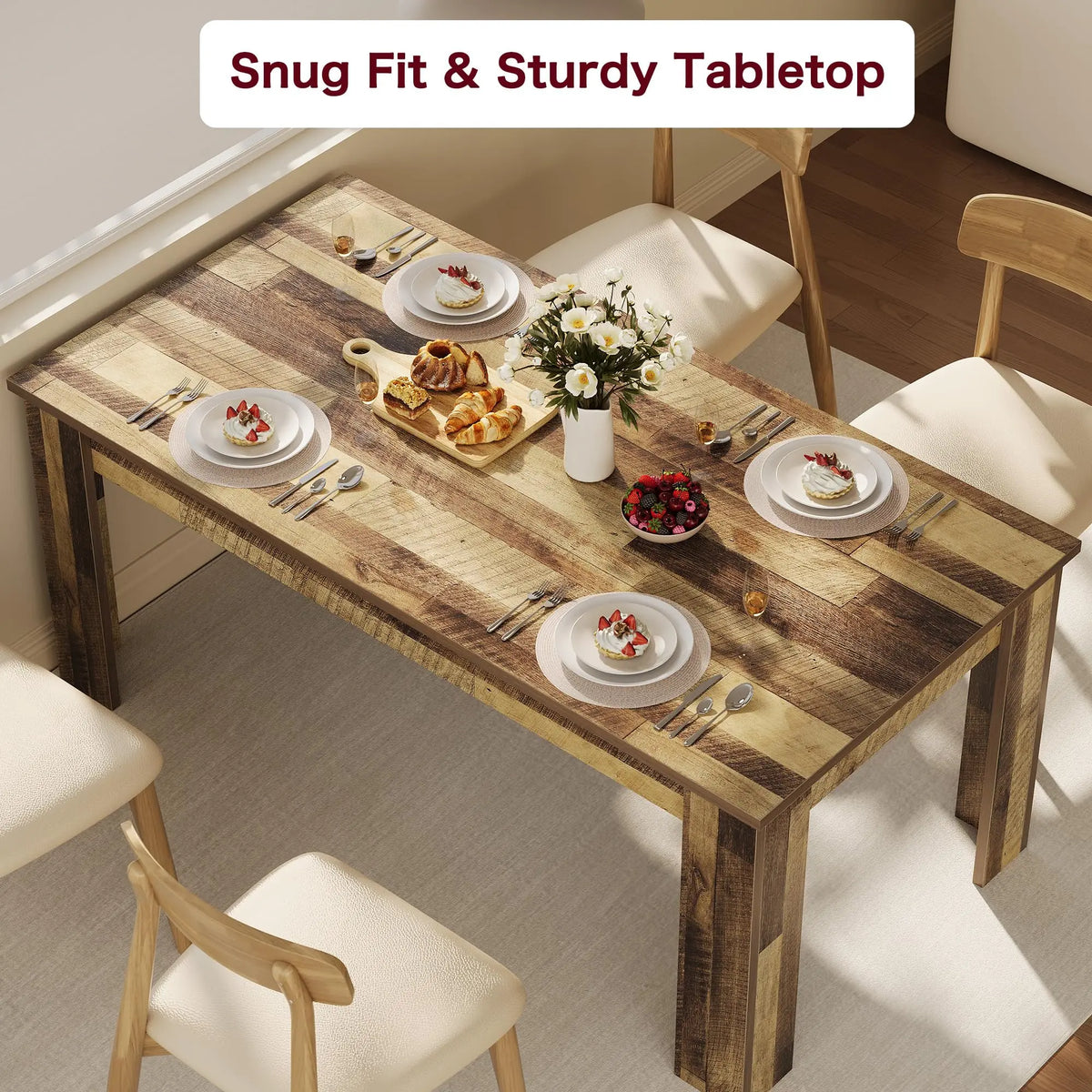 Modern Rectangular Wood Dining Table